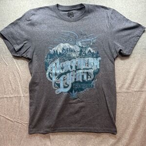 Men's Medium Graphic Northern Lights T-Shirt Weed Marijuana Streetwear